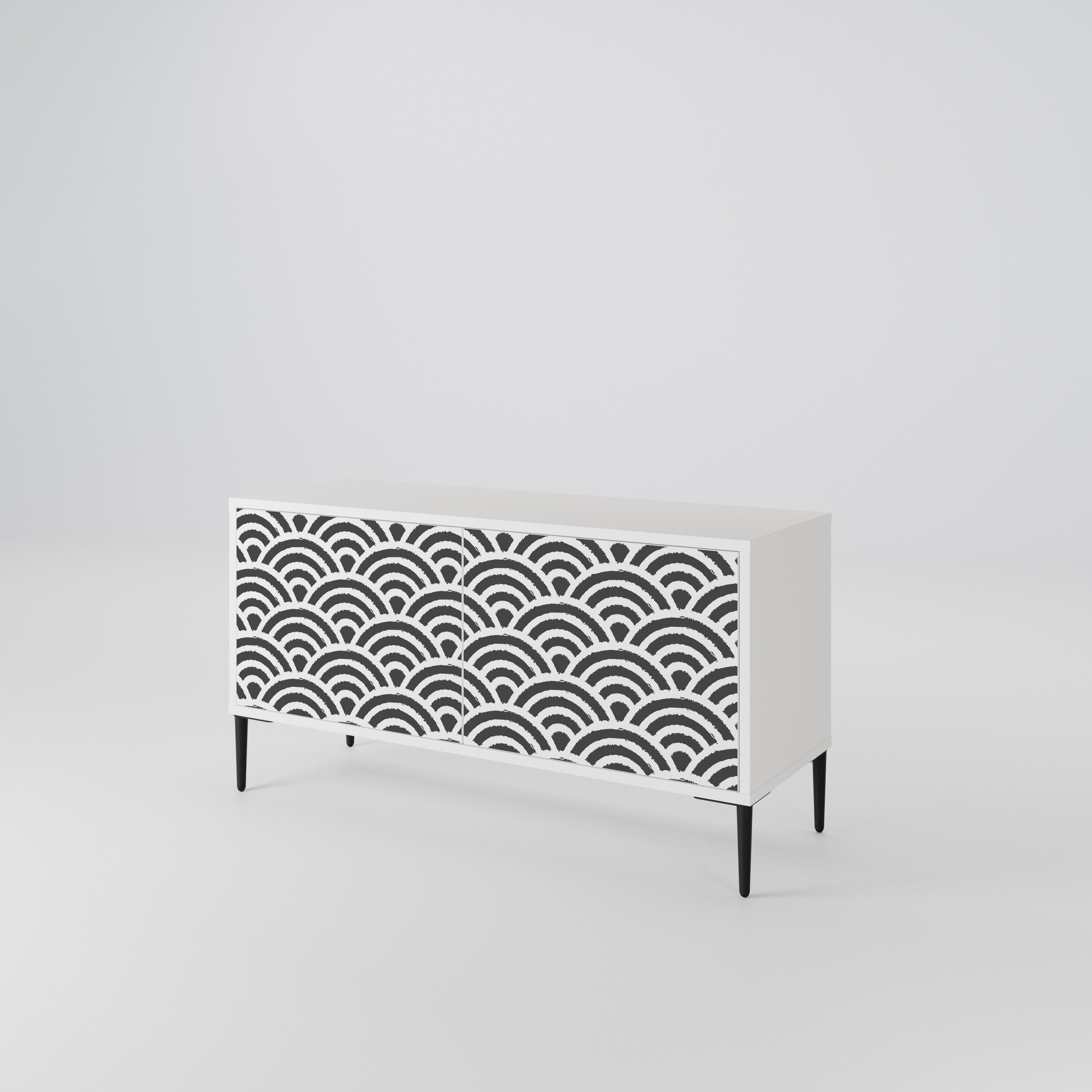 GLOOMY HOST Compact 2-Door TV Cabinet