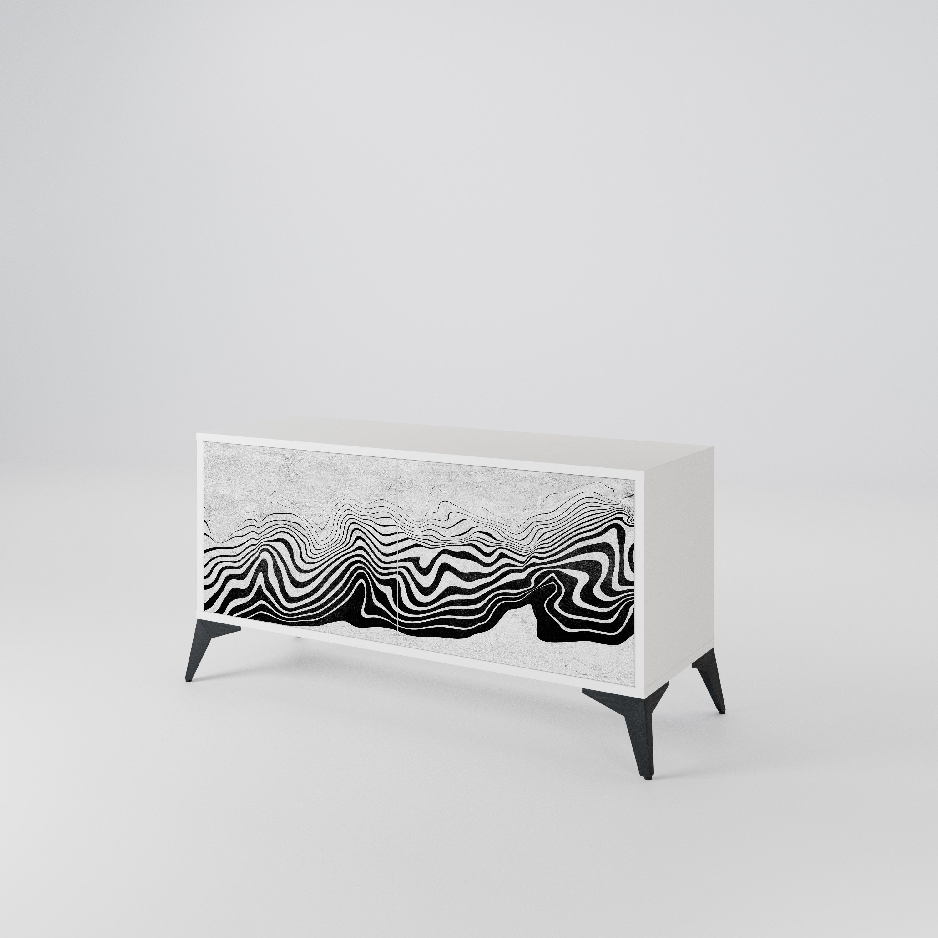 MONOCHROME MIRAGE Compact 2-Door TV Cabinet