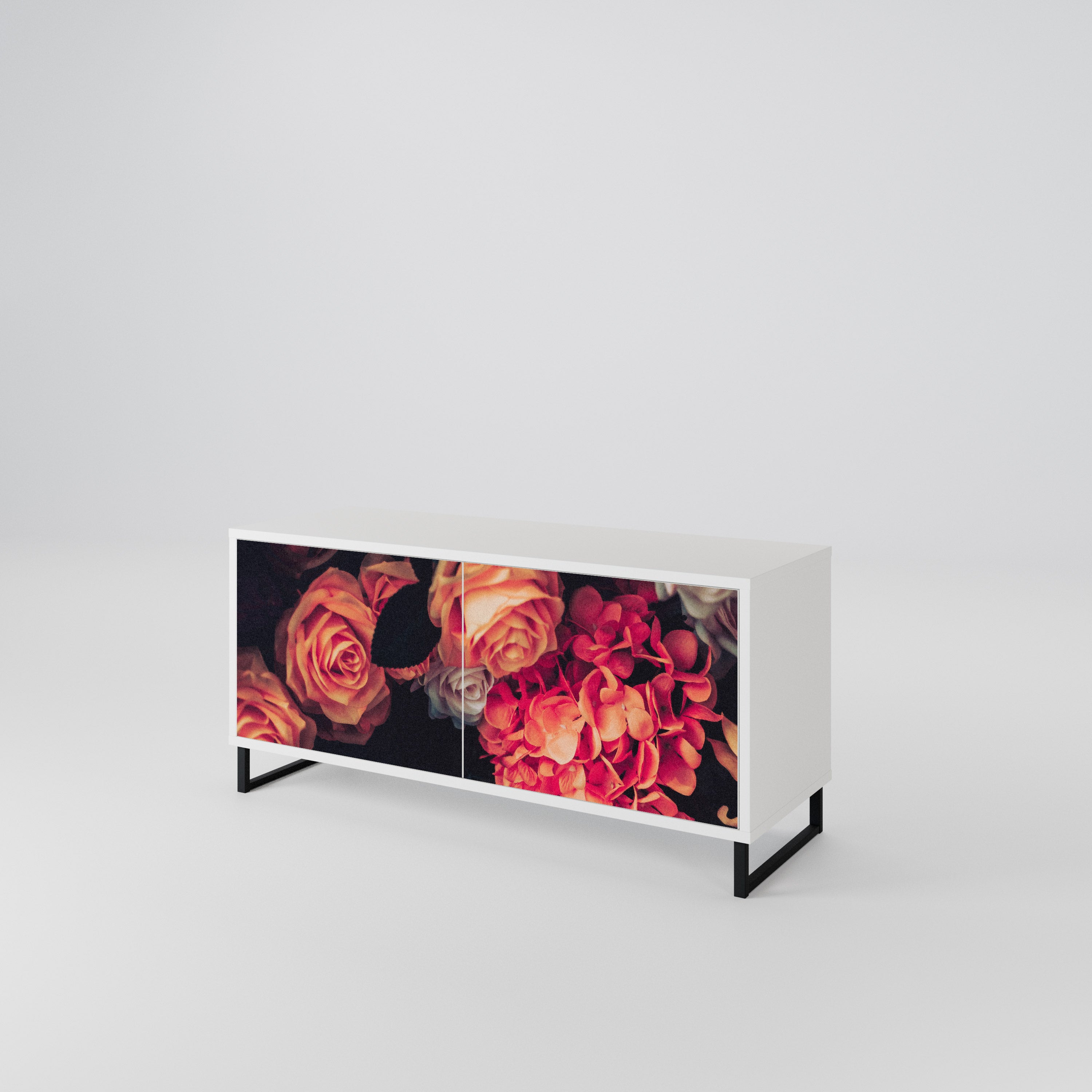 NEVERENDING BLOOM Compact 2-Door TV Cabinet