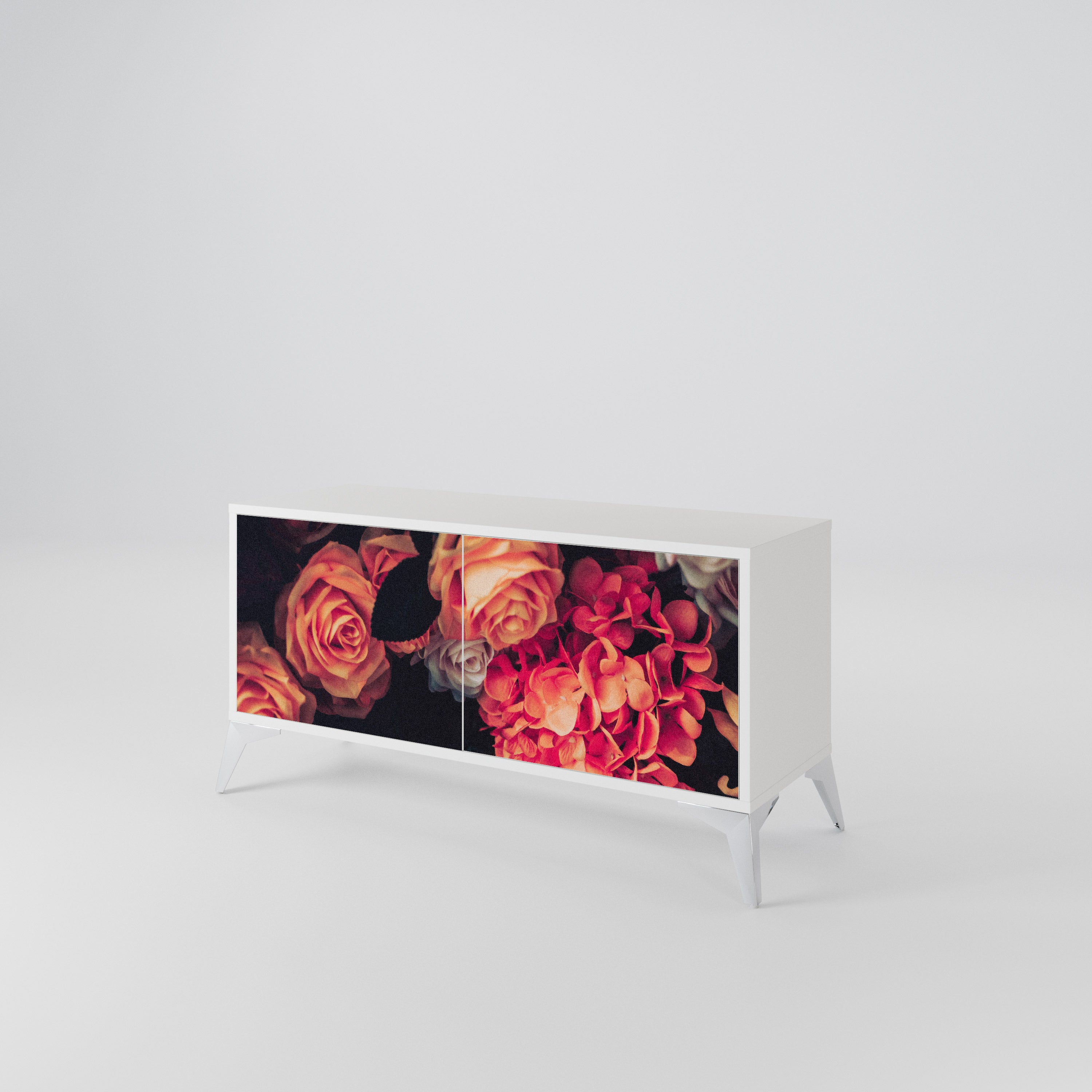 NEVERENDING BLOOM Compact 2-Door TV Cabinet