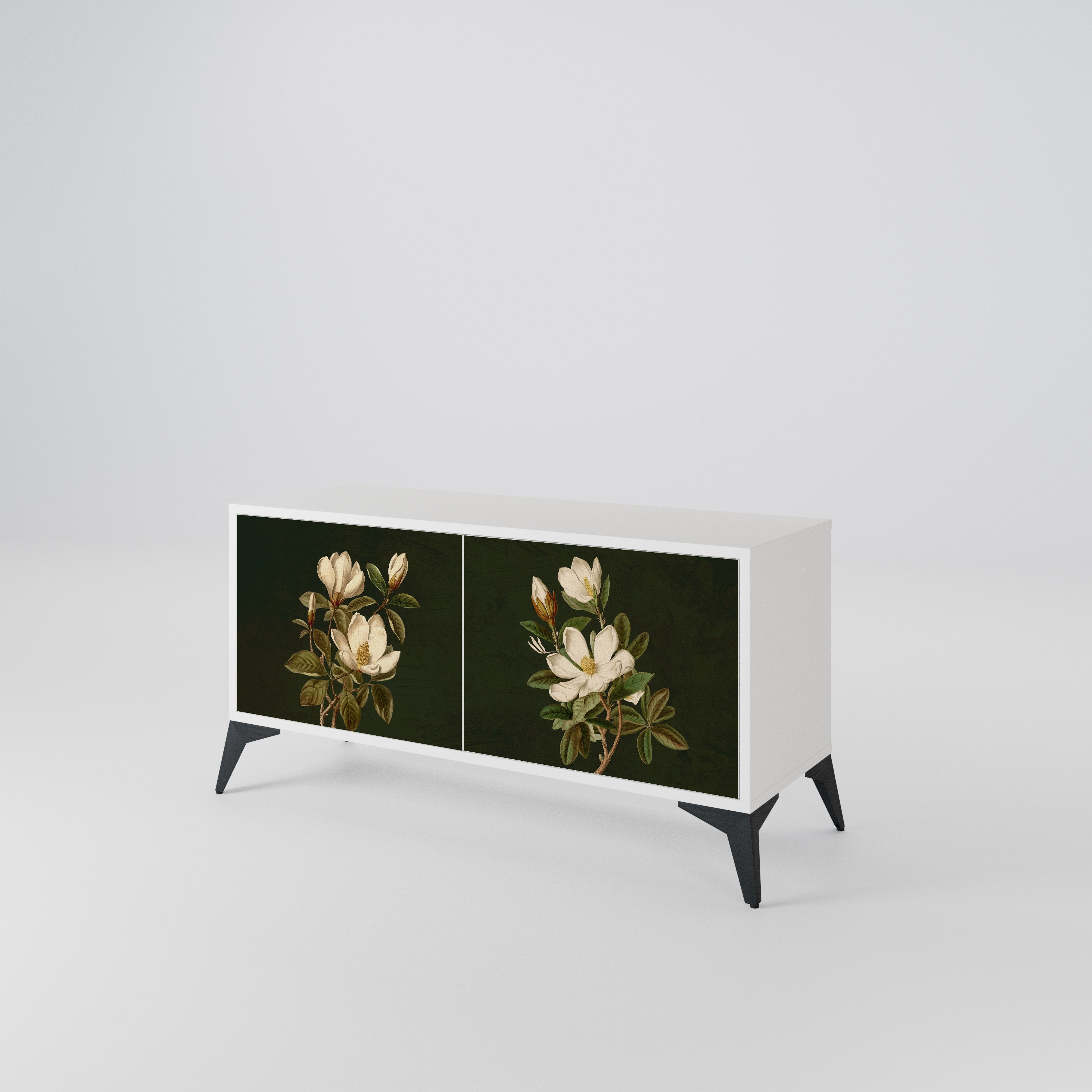 FLORAL NOIR Compact 2-Door TV Cabinet