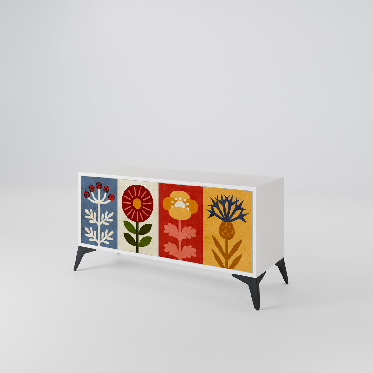 SCANDIC FLOWERET Compact 2-Door TV Cabinet