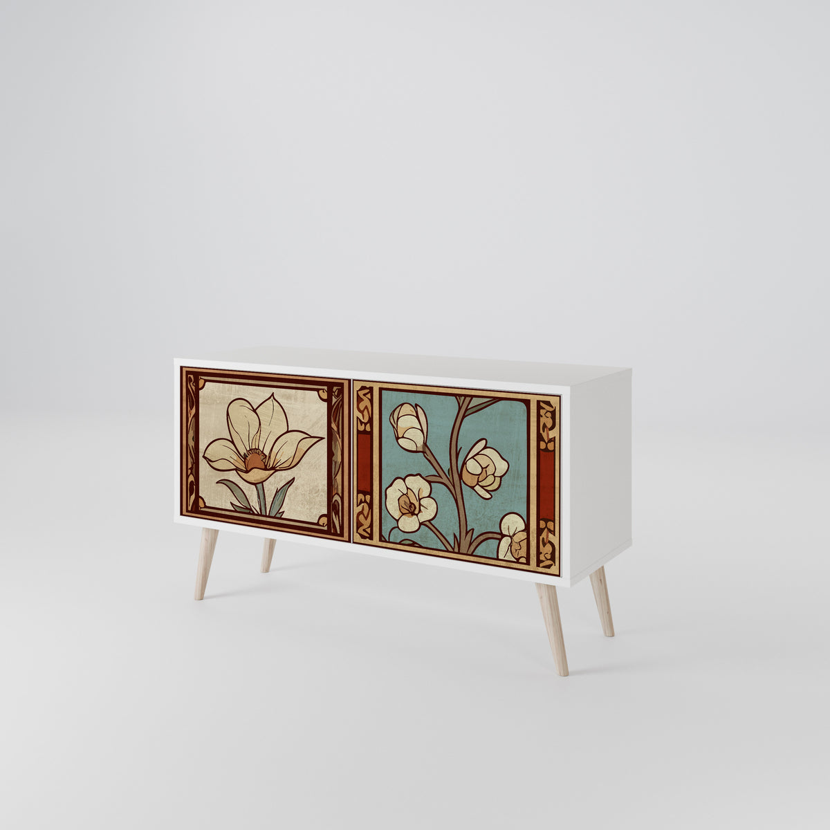 TIMELESS FLORA Mobile TV Compatto a 2 Ante