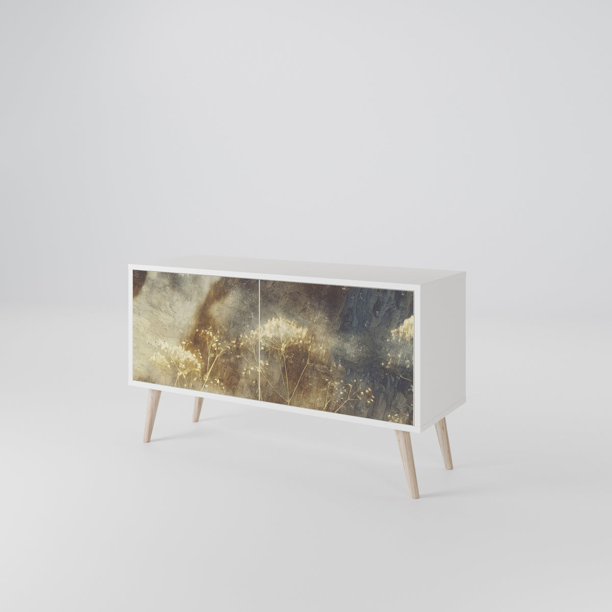 GENTLE POWER Mueble de TV Compacto de 2 puertas