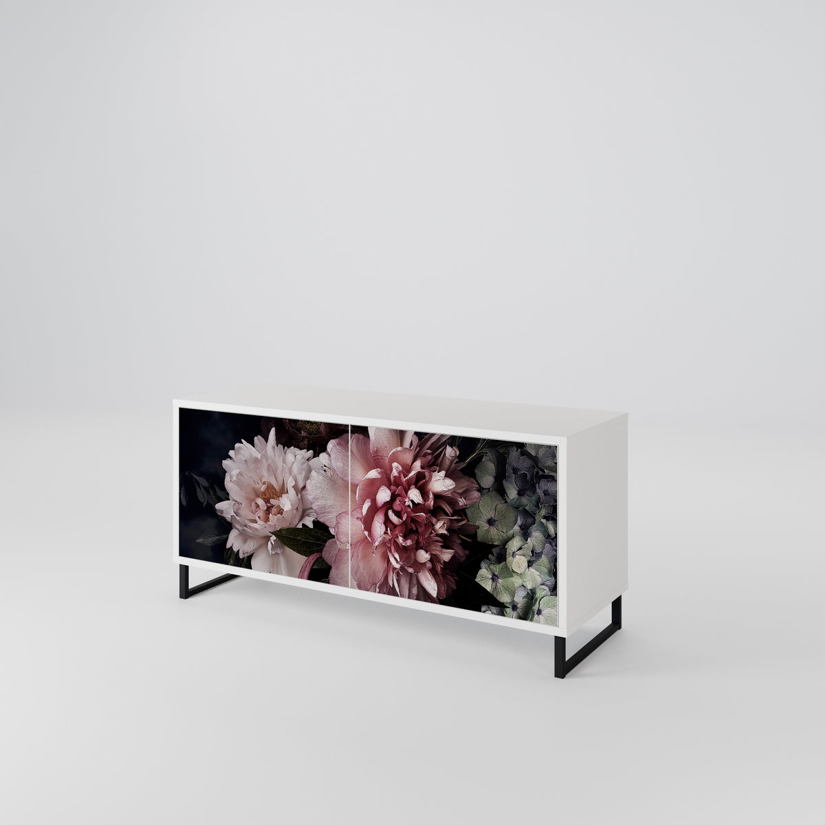 PURE BLOSSOM Kompaktní dvoudveřový TV stolek
