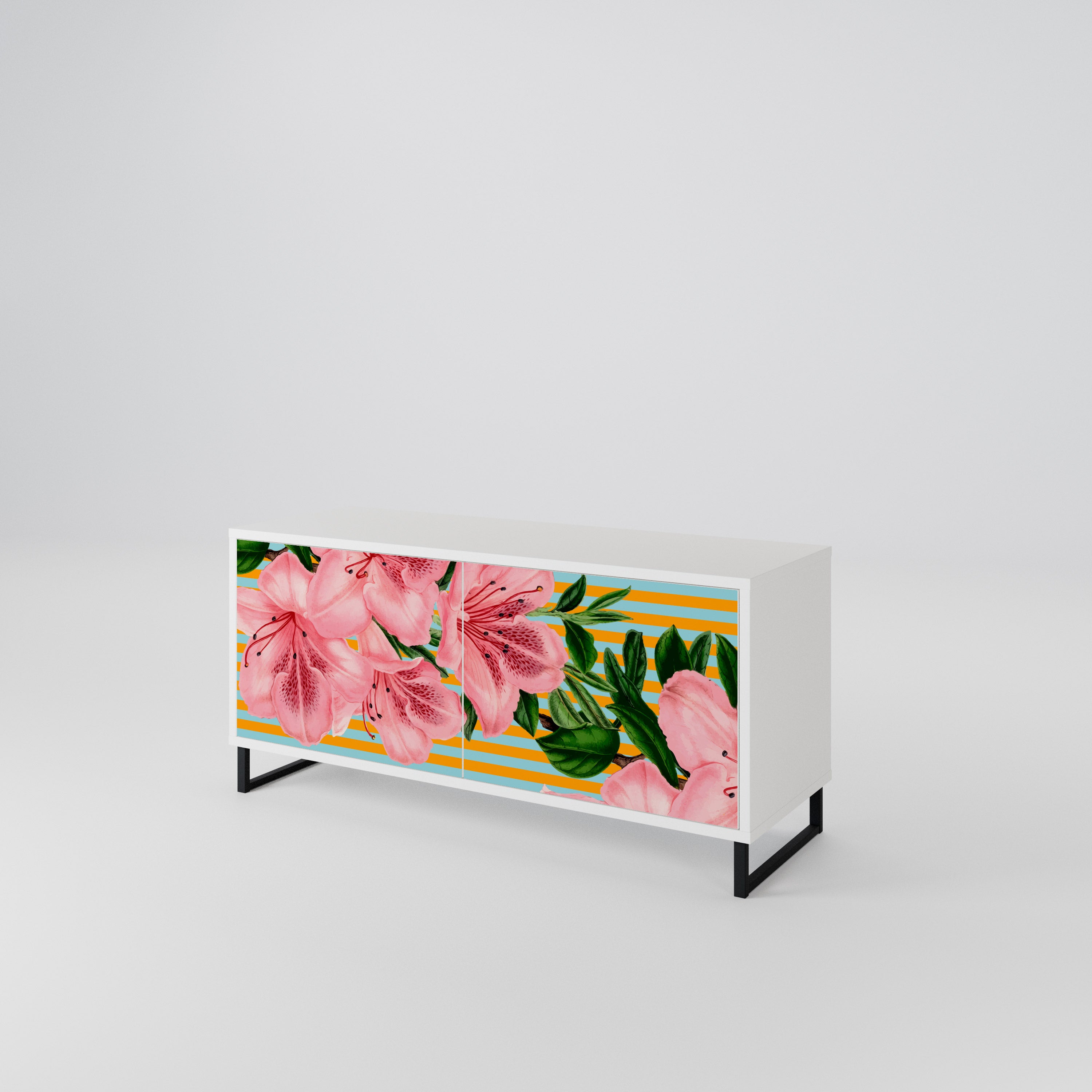 FRAGILE BEAUTY Kompaktní dvoudveřový TV stolek