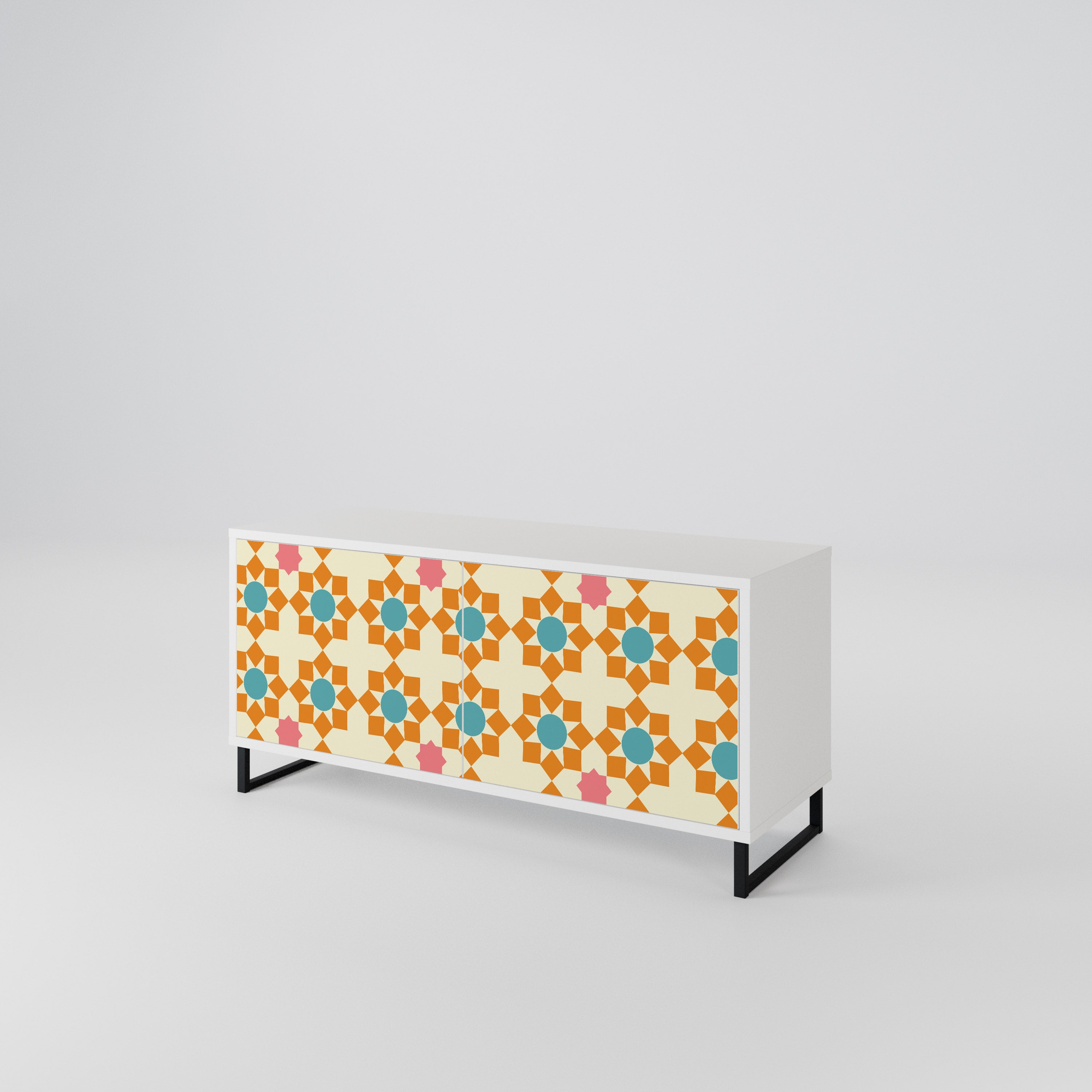 FLORAL DECOR Kompaktní dvoudveřový TV stolek