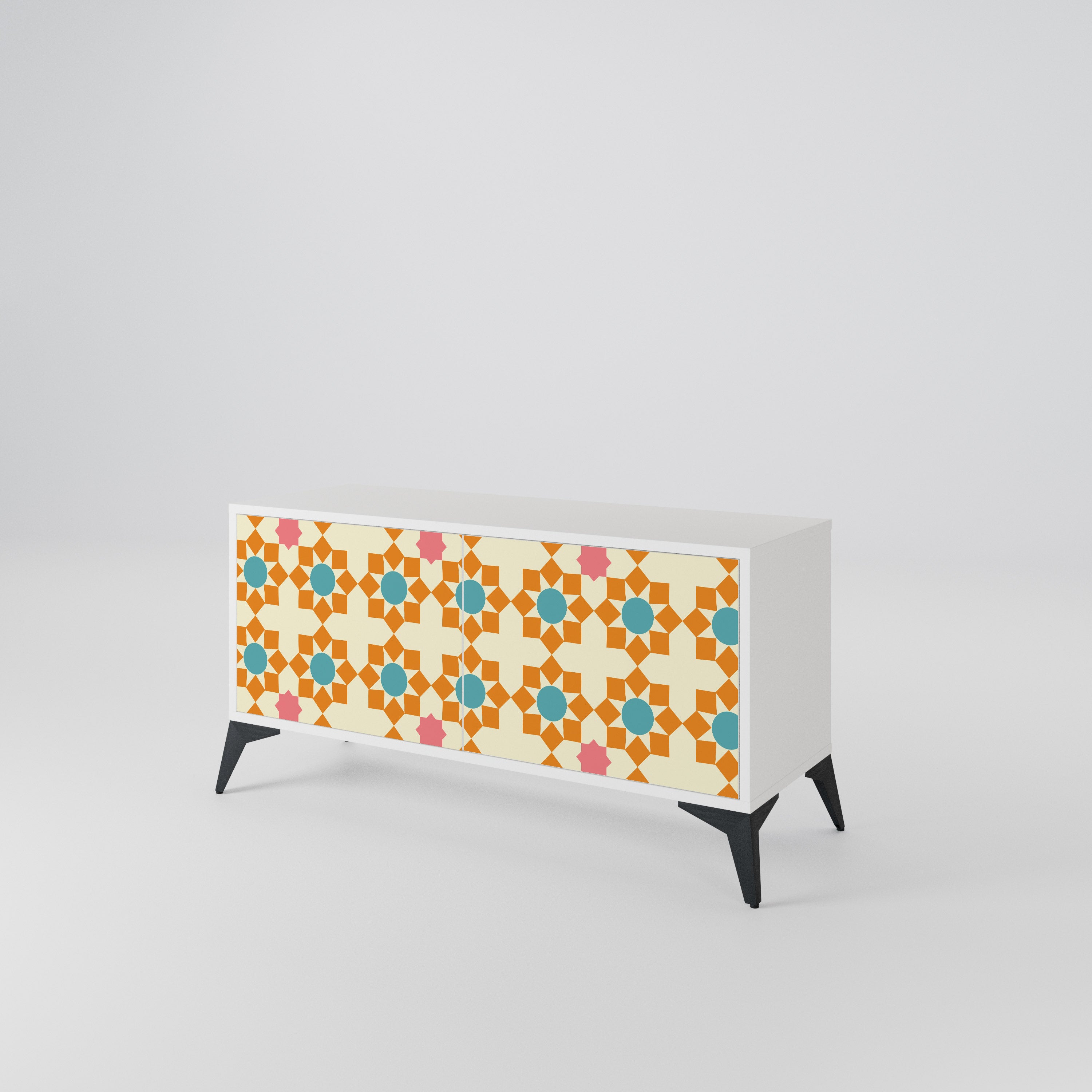 FLORAL DECOR Kompaktní dvoudveřový TV stolek