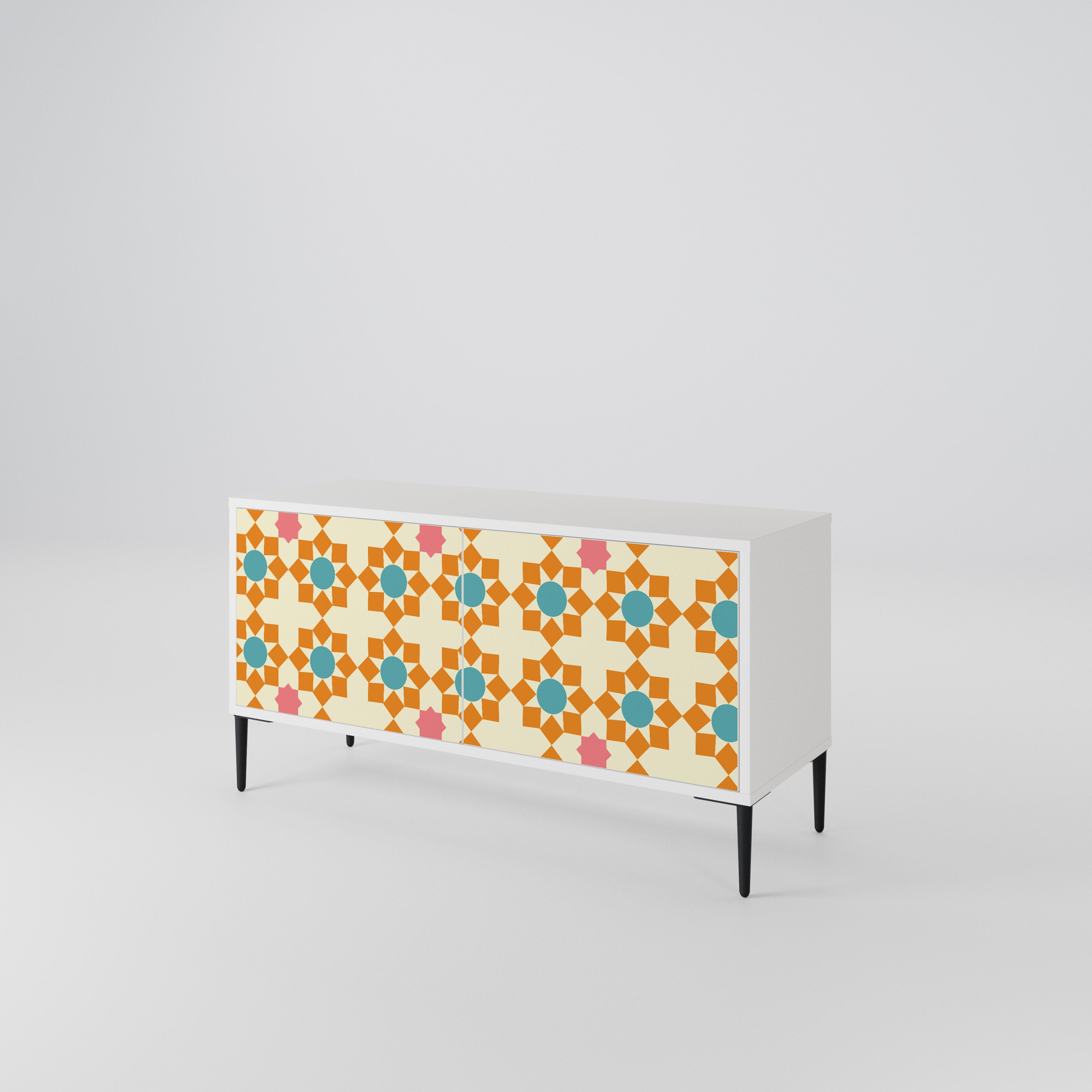 FLORAL DECOR Kompaktní dvoudveřový TV stolek