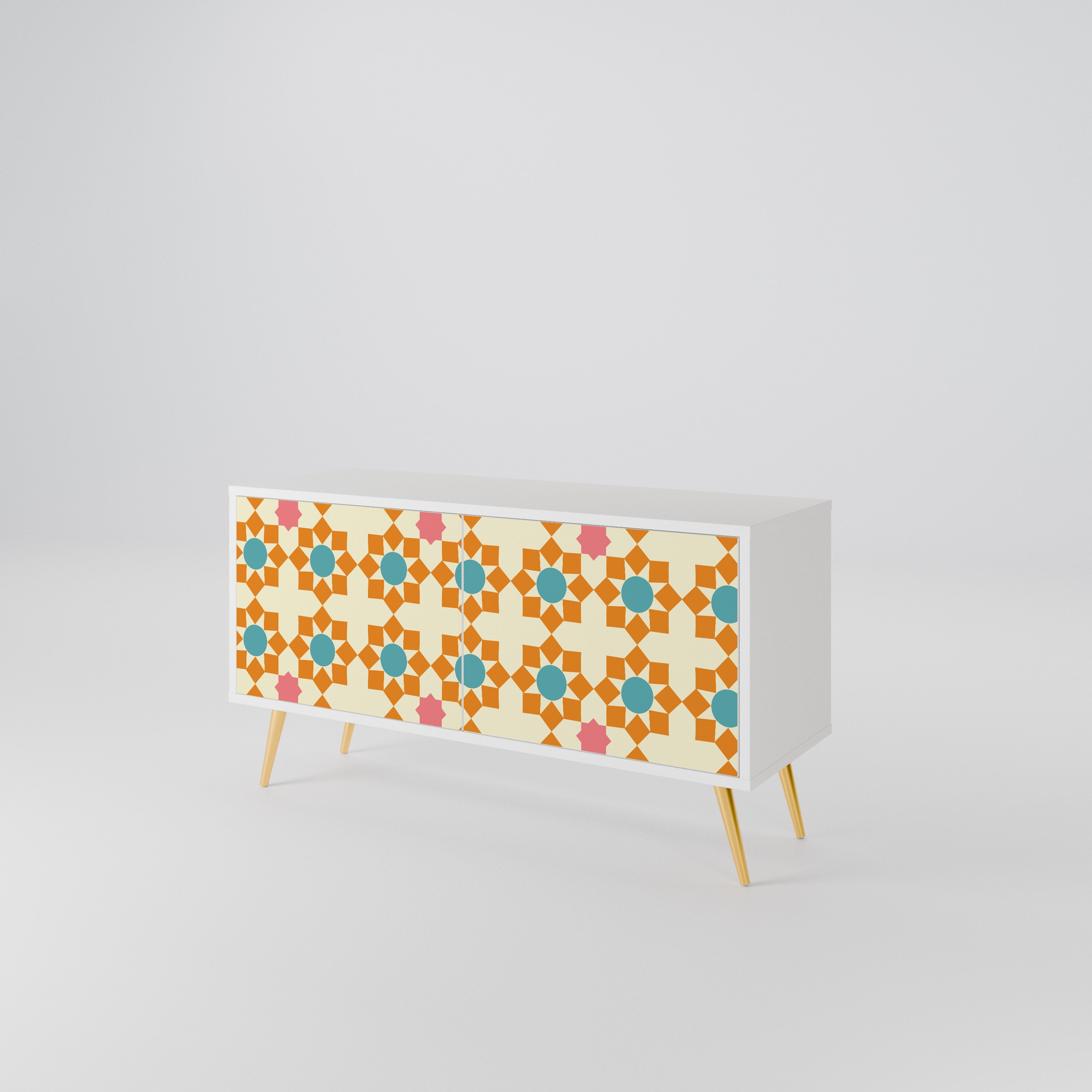 FLORAL DECOR Kompaktní dvoudveřový TV stolek