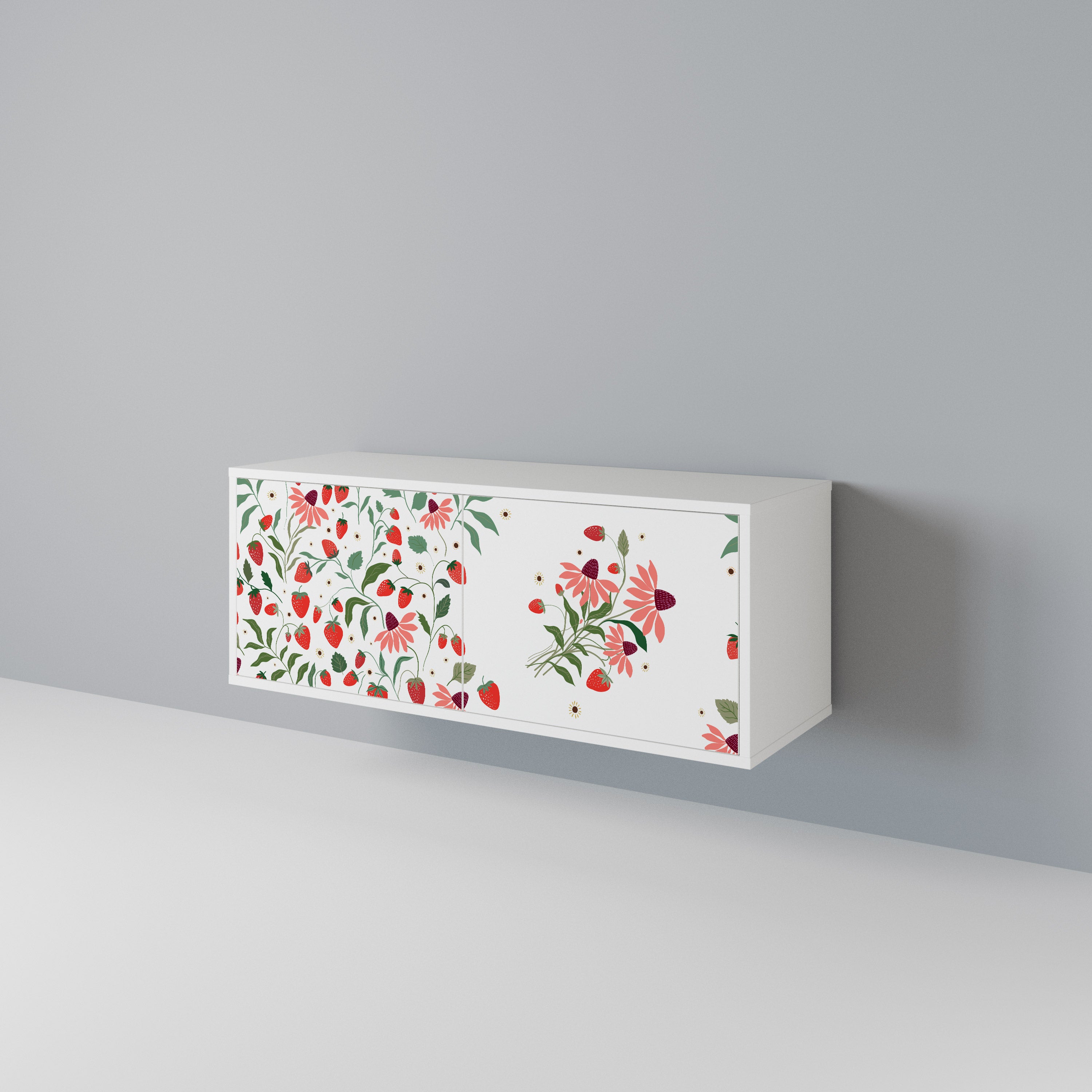 FLOWERS AND STRAWBERRIES Kompaktes 2-türiges TV-Lowboard