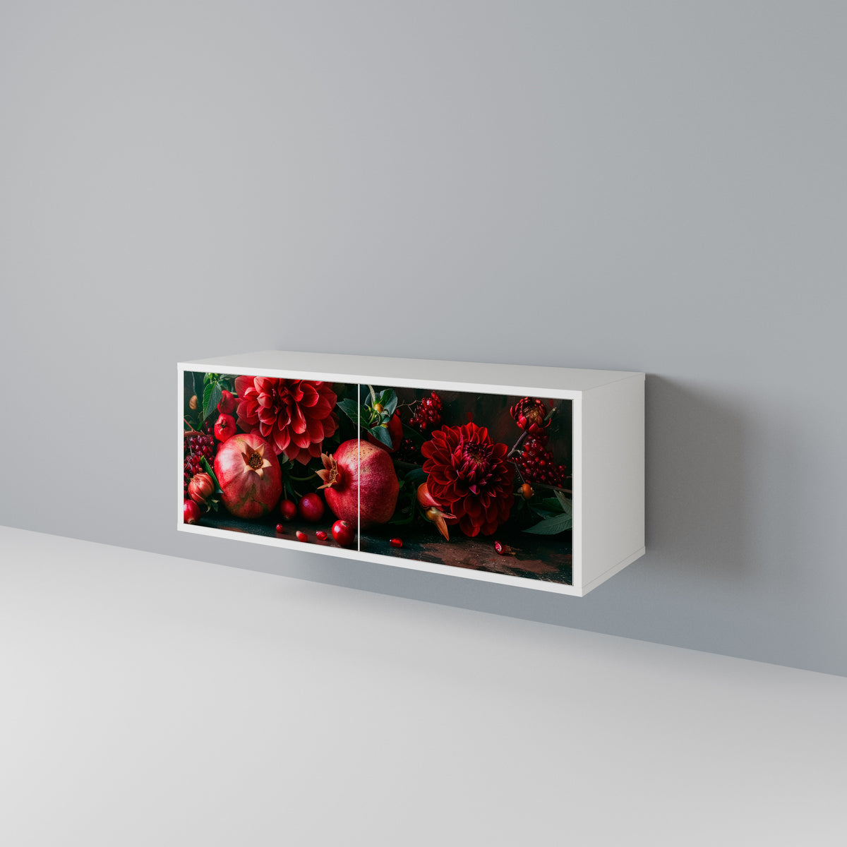 DAHLIAS AND POMEGRANATES Kompaktní dvoudveřový TV stolek