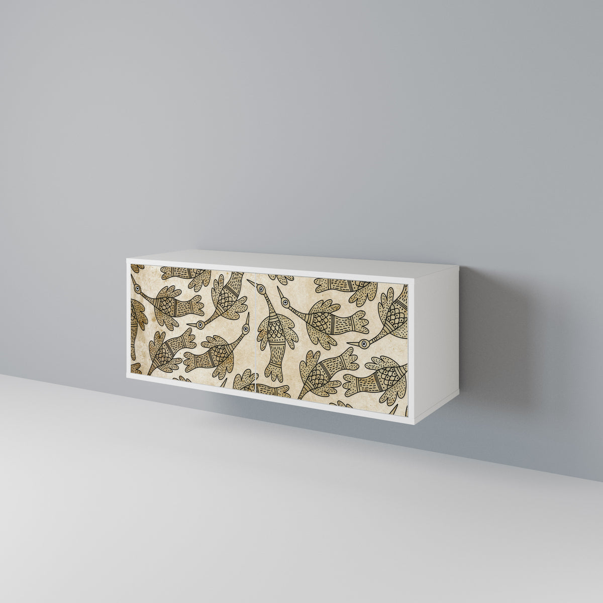 ALMONDINE SONGBIRD Mueble de TV Compacto de 2 puertas