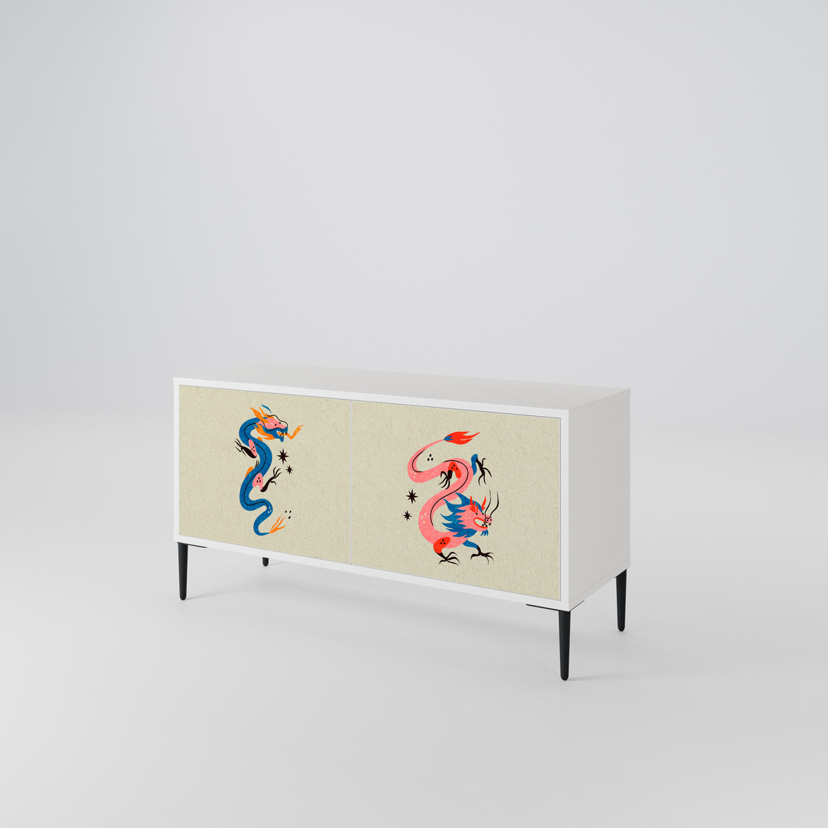 MYTHOLOGICAL CREATURES Mueble de TV Compacto de 2 puertas