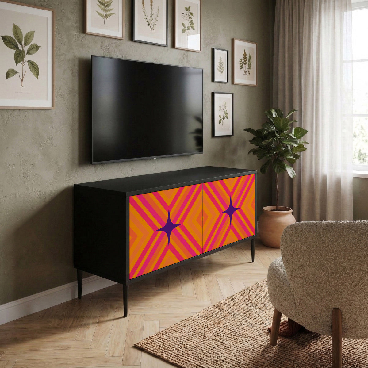 GEOMETRIC BRILLIANCE Mobile TV Compatto a 2 Ante