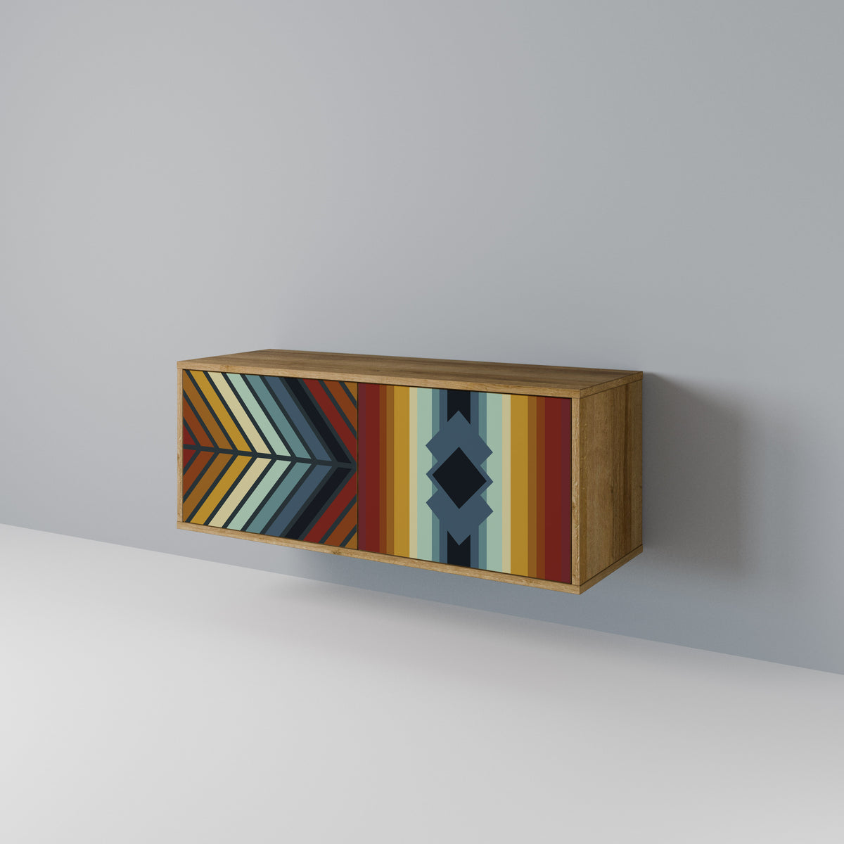 INDIGENOUS ZIGZAG Mobile TV Compatto a 2 Ante