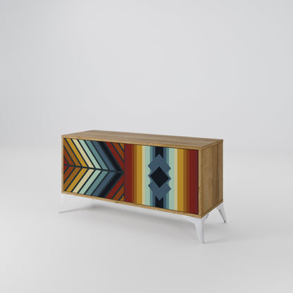 INDIGENOUS ZIGZAG Mobile TV Compatto a 2 Ante