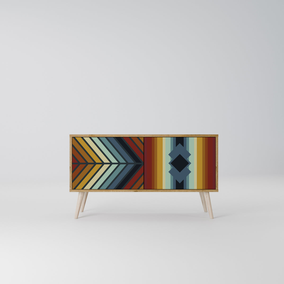 INDIGENOUS ZIGZAG Mobile TV Compatto a 2 Ante