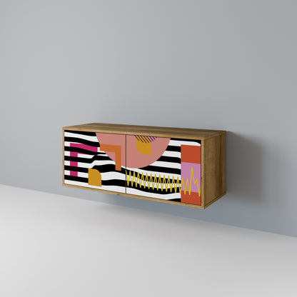 CHROMATIC ABSTRACT Mobile TV Compatto a 2 Ante