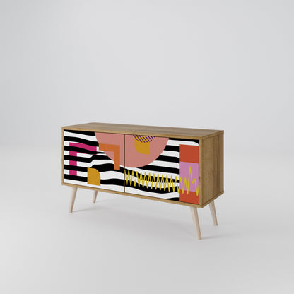 CHROMATIC ABSTRACT Mobile TV Compatto a 2 Ante