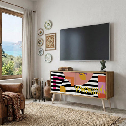 CHROMATIC ABSTRACT Mobile TV Compatto a 2 Ante