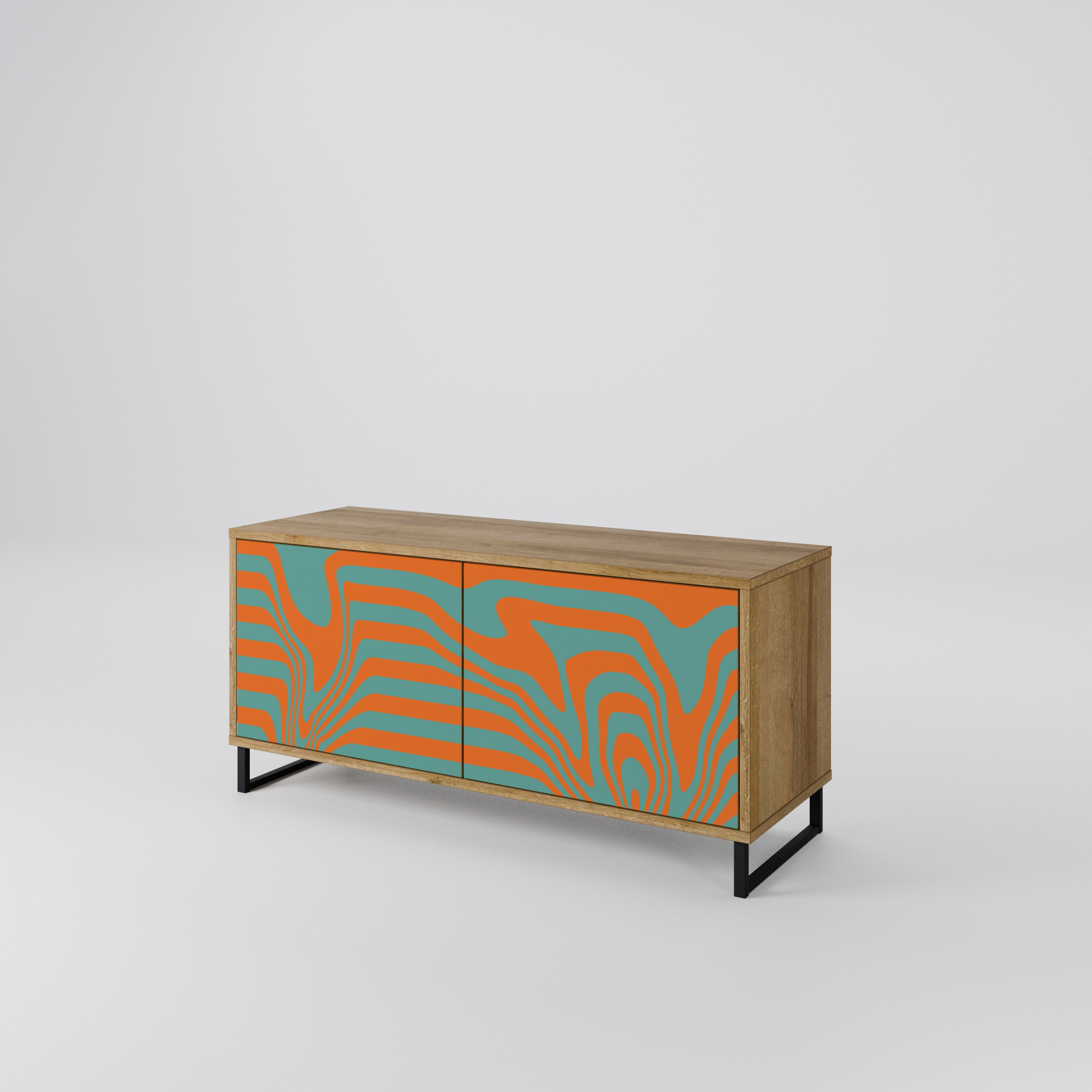 LINE COLLAPSE Compact 2-Door TV Cabinet