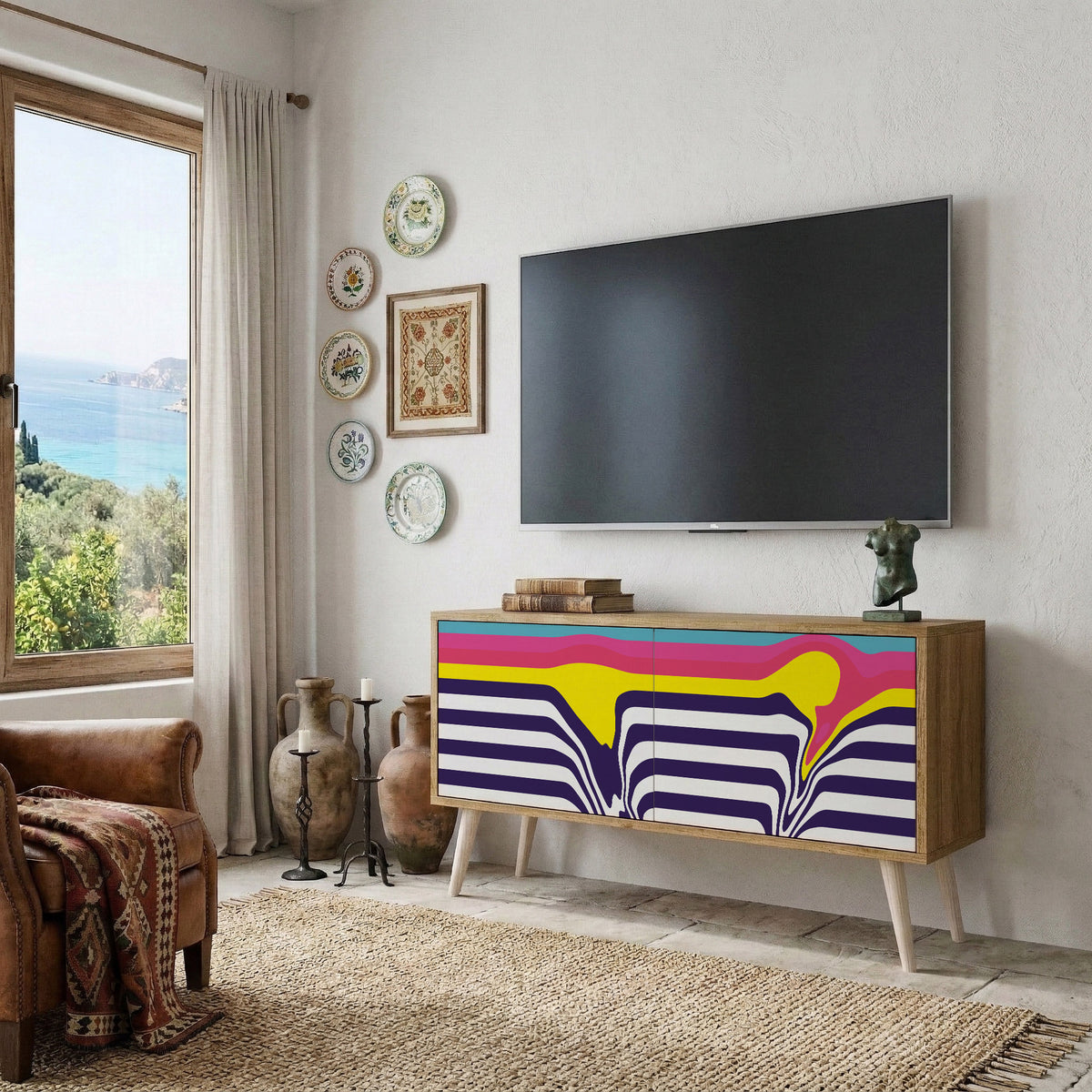 COLORFUL DIVERSION Mobile TV Compatto a 2 Ante