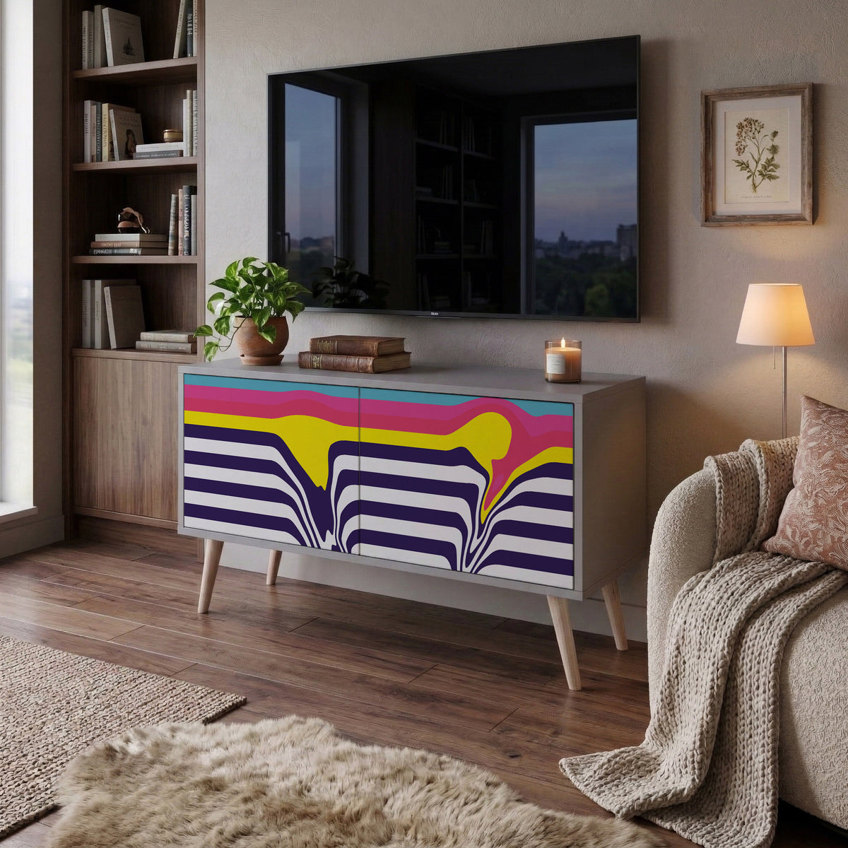 COLORFUL DIVERSION Mobile TV Compatto a 2 Ante