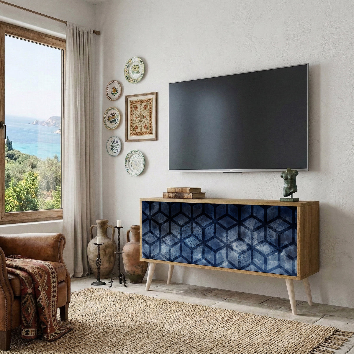 CUBIC MIST Mobile TV Compatto a 2 Ante