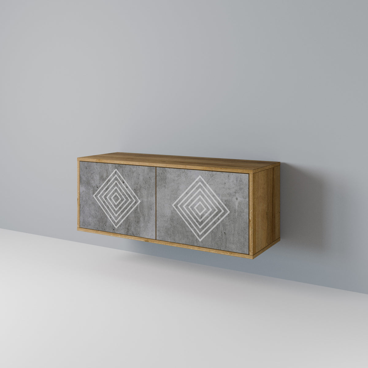 POLYGONAL ARTISTRY Mobile TV Compatto a 2 Ante