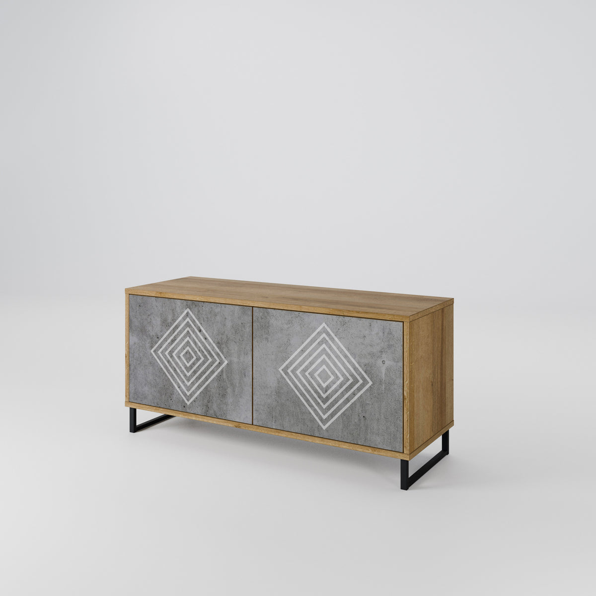 POLYGONAL ARTISTRY Mobile TV Compatto a 2 Ante