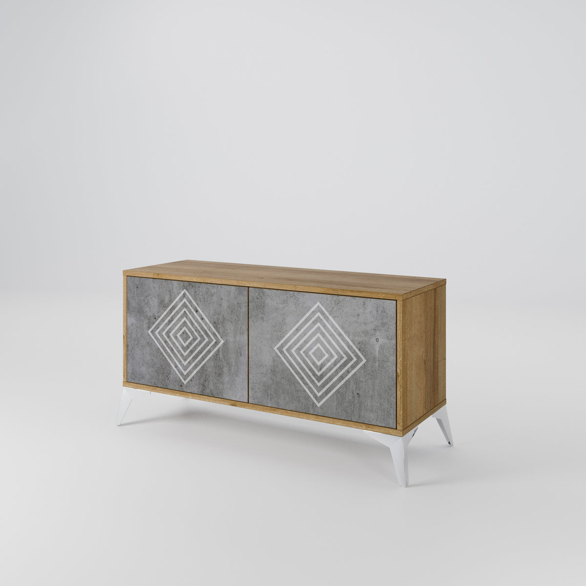POLYGONAL ARTISTRY Mobile TV Compatto a 2 Ante