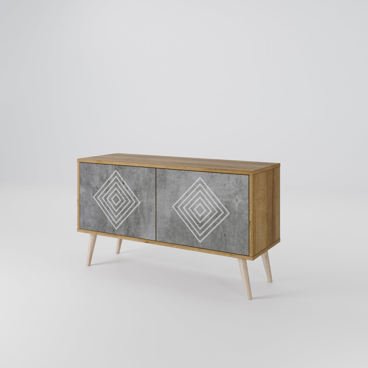 POLYGONAL ARTISTRY Mobile TV Compatto a 2 Ante
