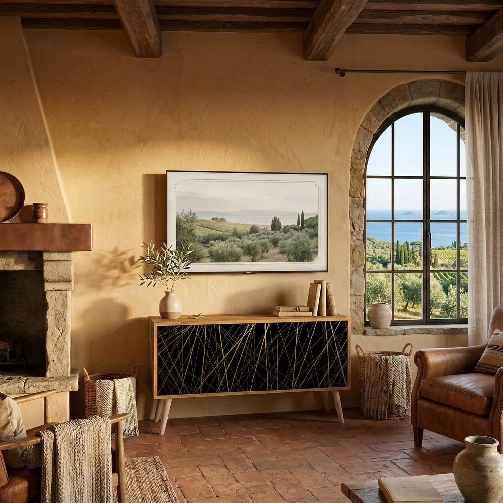 BRIGHT MESH Mueble de TV Compacto de 2 puertas