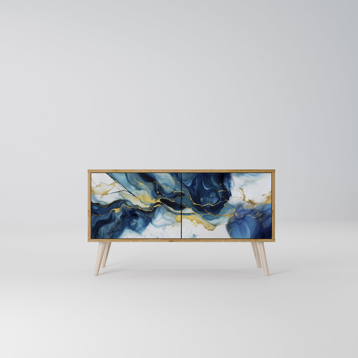 INKY MARBLE Kompaktes 2-türiges TV-Lowboard