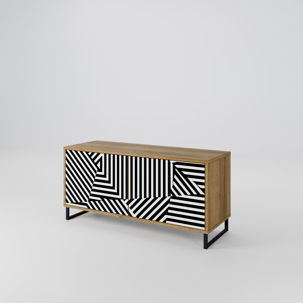 ILLUSIONARY LATTICE Mueble de TV Compacto de 2 puertas