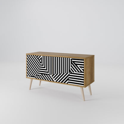 ILLUSIONARY LATTICE Mueble de TV Compacto de 2 puertas