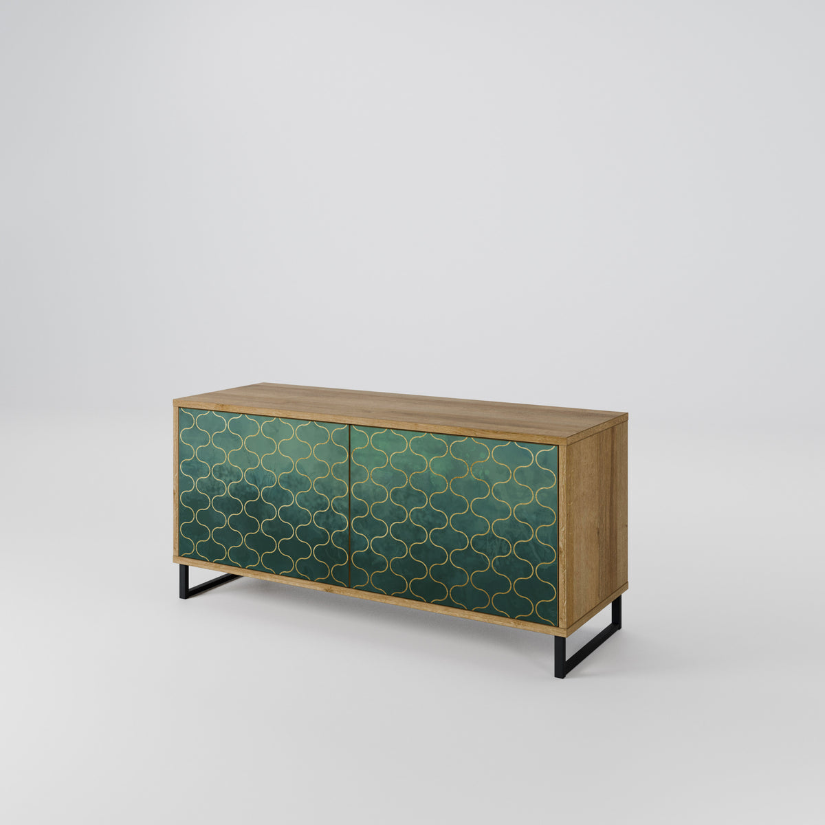 TESSELATED GREENERY Mueble de TV Compacto de 2 puertas