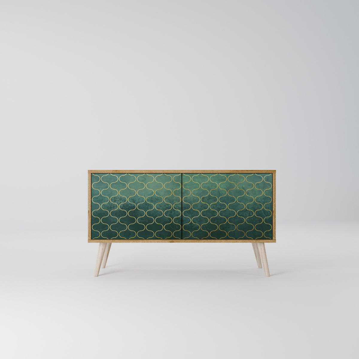TESSELATED GREENERY Mueble de TV Compacto de 2 puertas