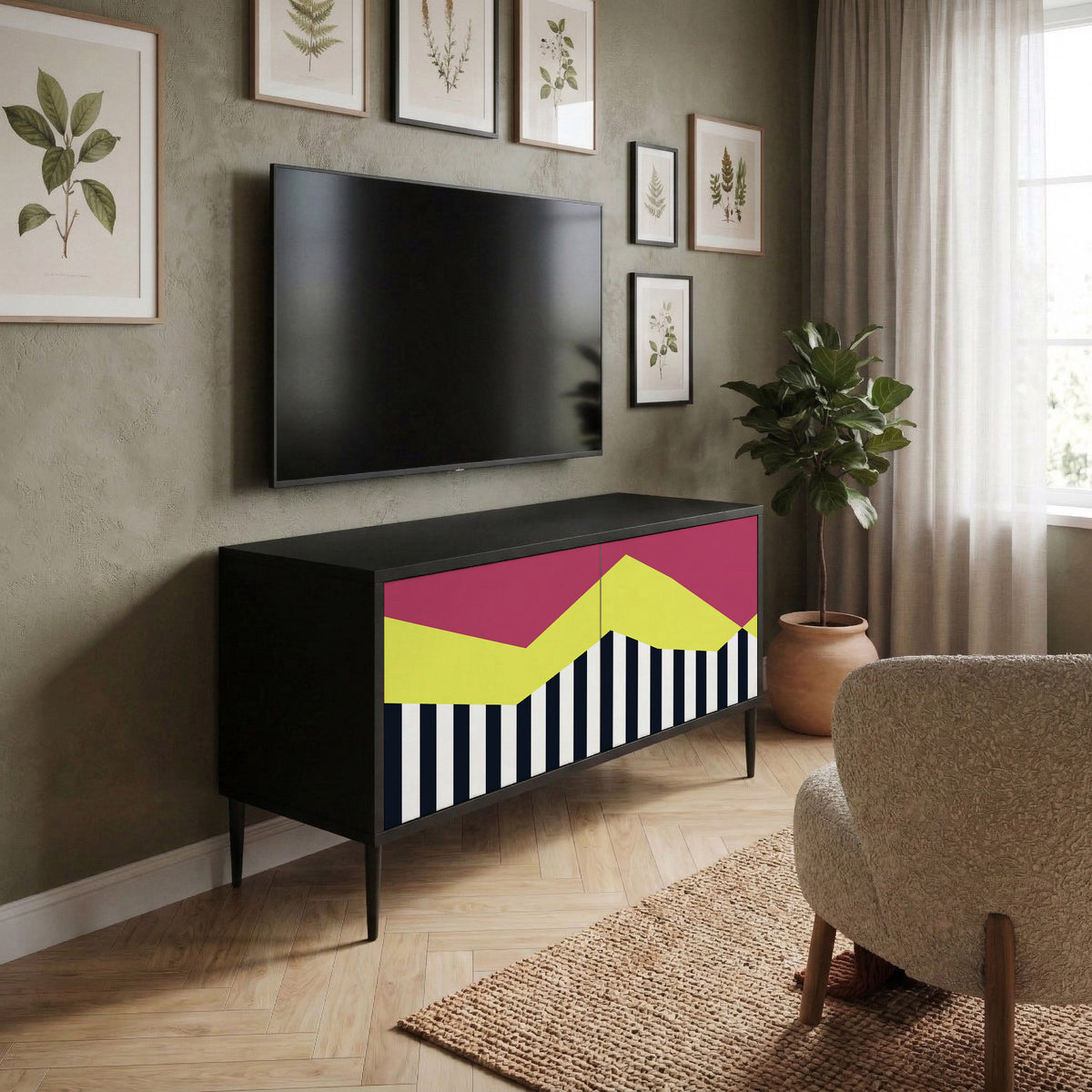 PIANO FANTASY Kompaktes 2-türiges TV-Lowboard