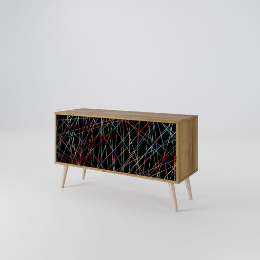 LUMINOUS SNARE Kompakt TV-bänk med 2 dörrar