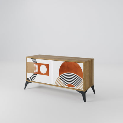 CIRCLE RHYTM Mueble de TV Compacto de 2 puertas
