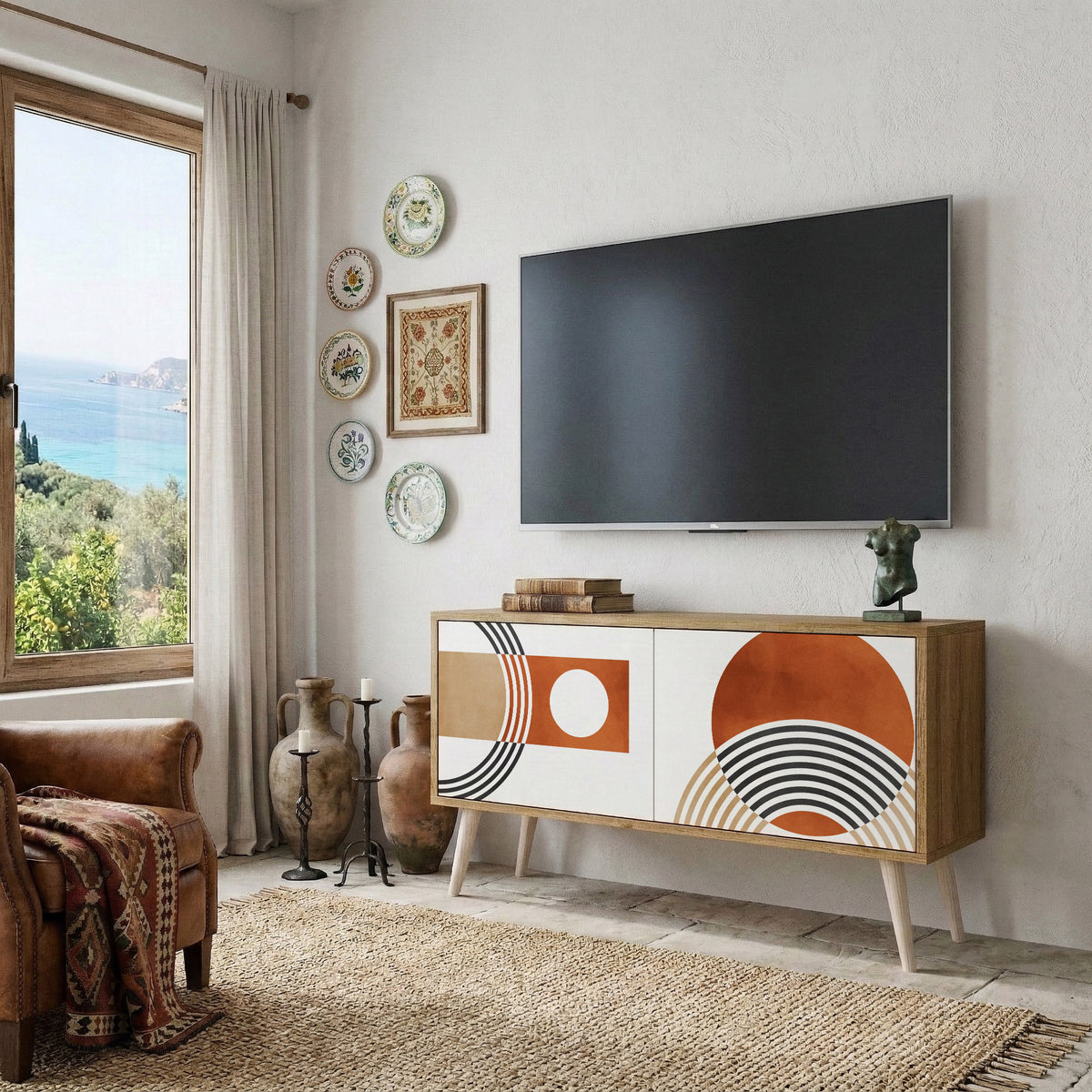 CIRCLE RHYTM Mobile TV Compatto a 2 Ante