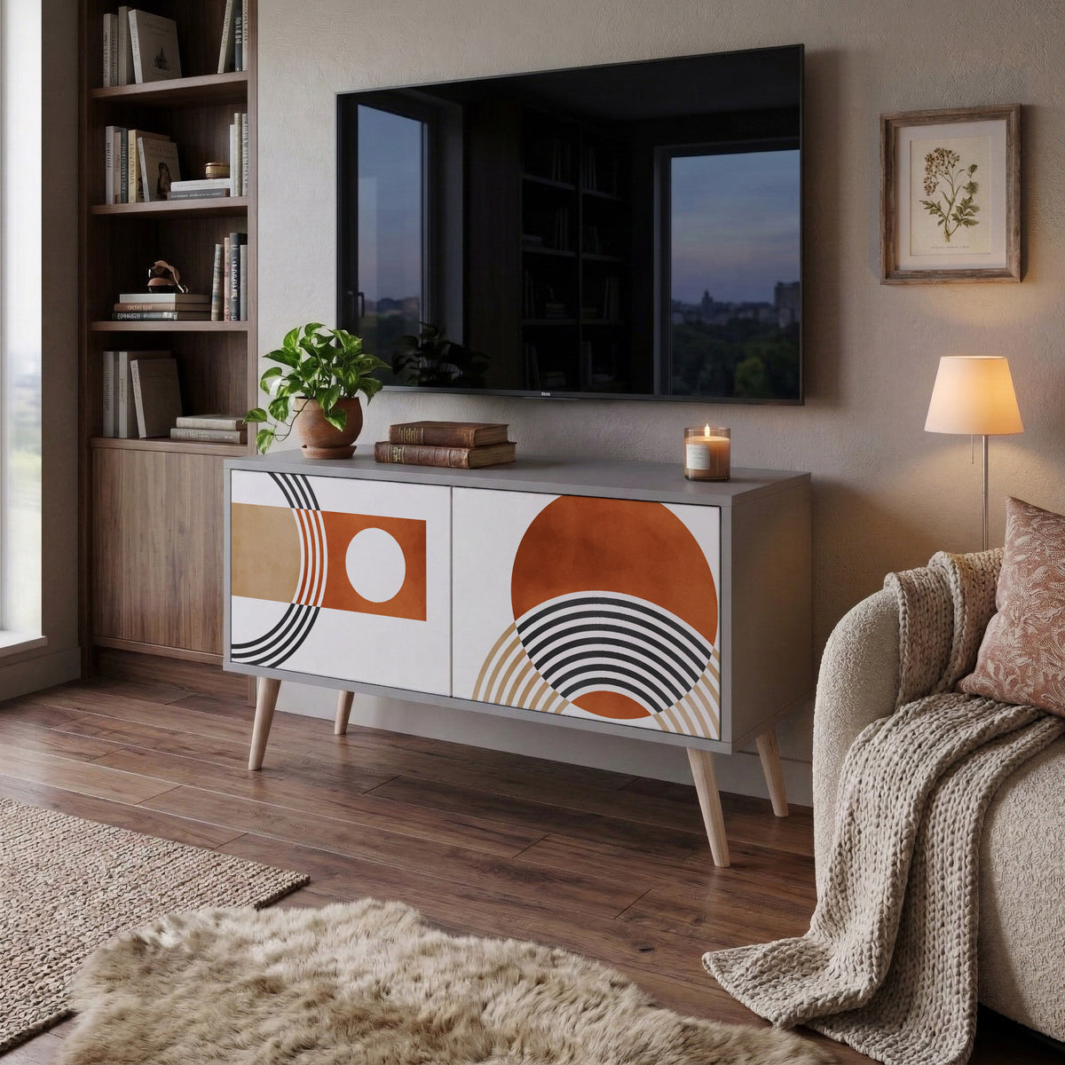 CIRCLE RHYTM Mobile TV Compatto a 2 Ante