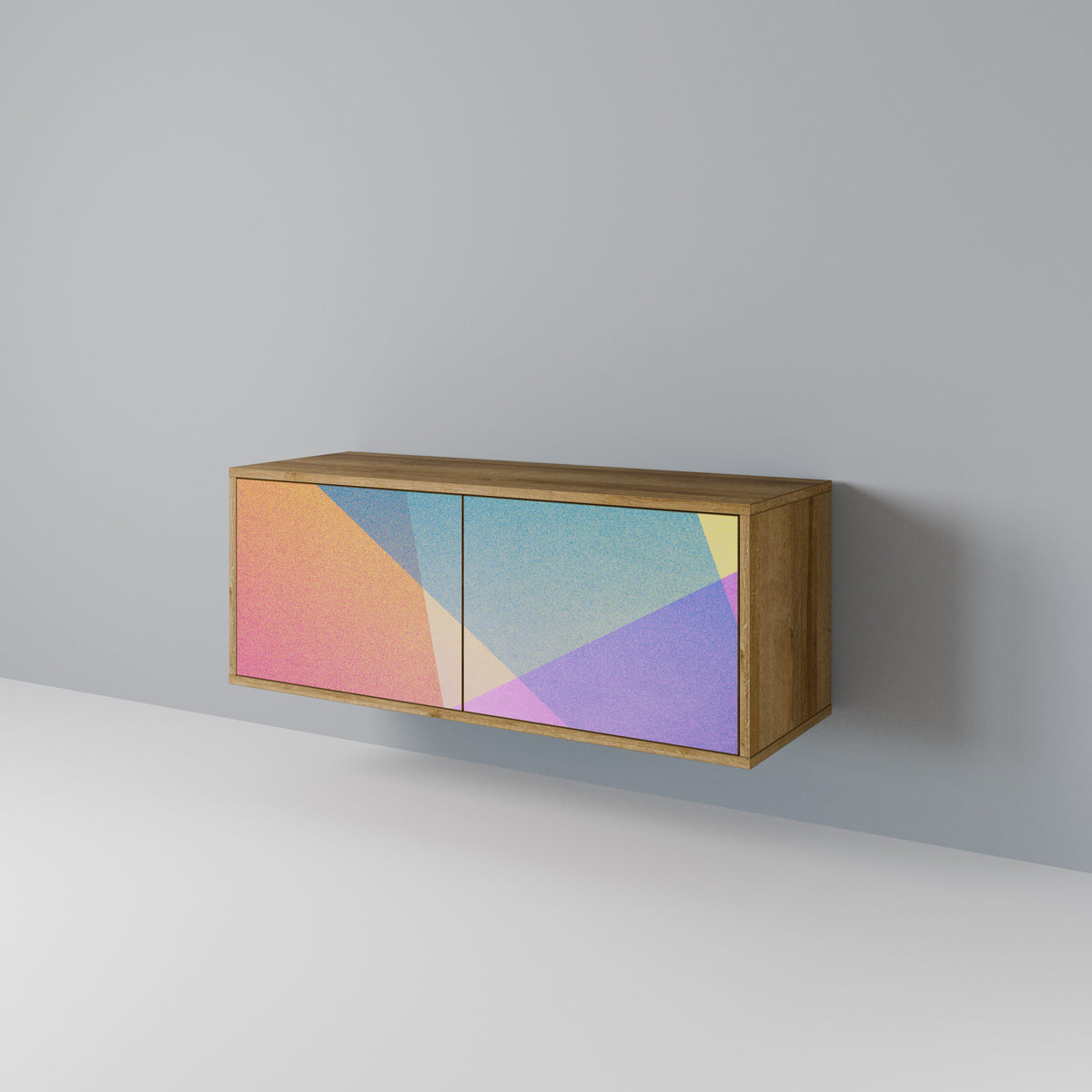 BRIGHT GEOMETRY Mobile TV Compatto a 2 Ante