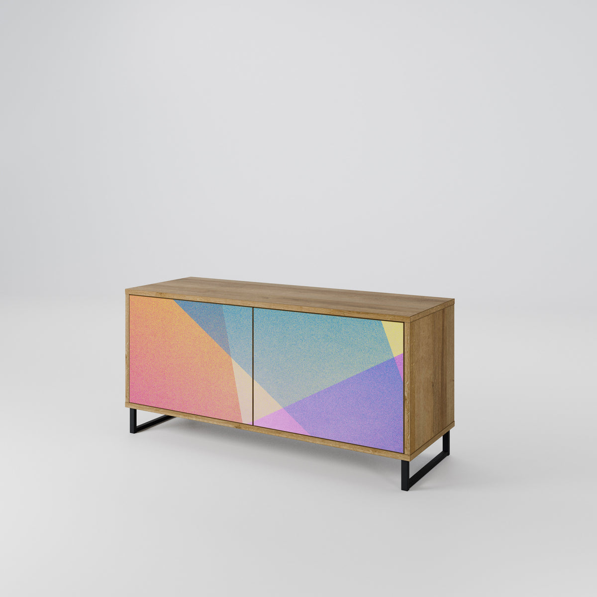BRIGHT GEOMETRY Mobile TV Compatto a 2 Ante