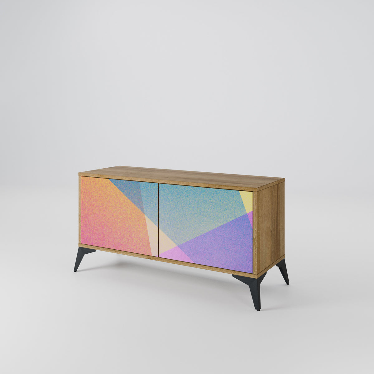 BRIGHT GEOMETRY Mobile TV Compatto a 2 Ante