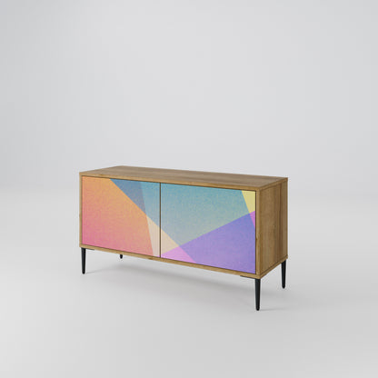 BRIGHT GEOMETRY Mobile TV Compatto a 2 Ante