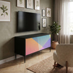BRIGHT GEOMETRY Mobile TV Compatto a 2 Ante