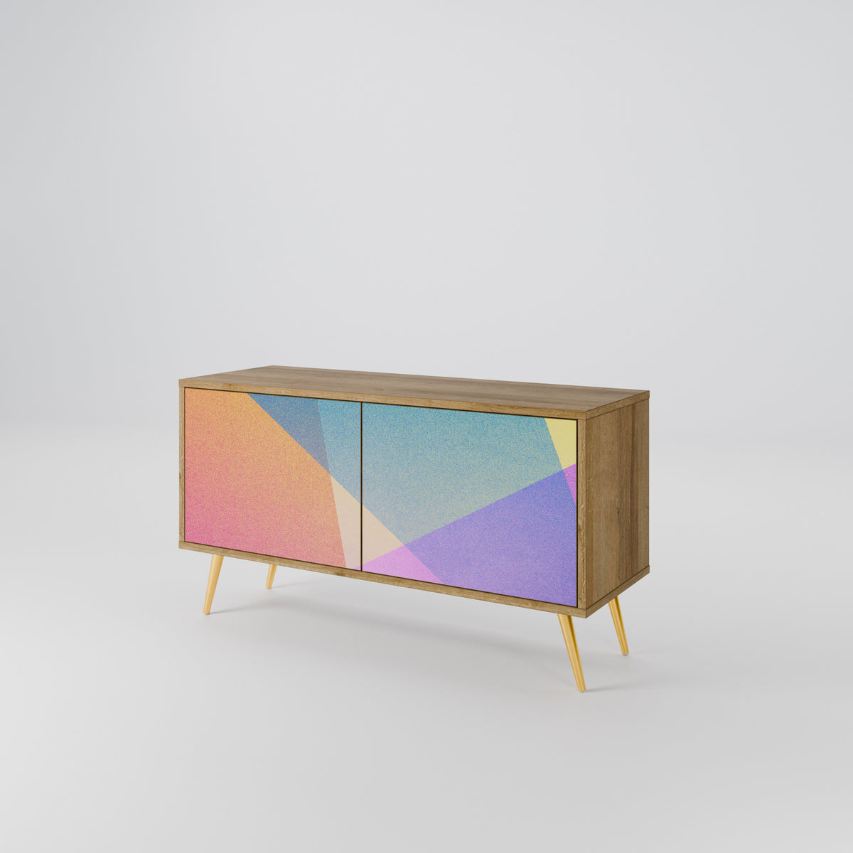 BRIGHT GEOMETRY Mobile TV Compatto a 2 Ante